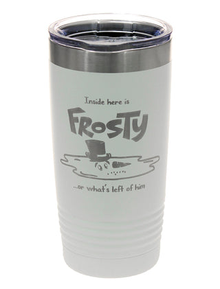 Frosty, What's Left Of Him - White 20oz Insulated Tumbler #TWB20WHT-FROSTY