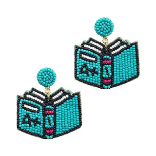 A+ Student Earrings #VLJE398-BLU - Dangle Earrings