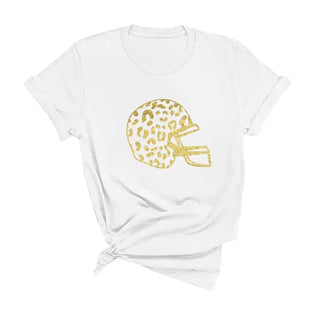 Gold Leopard Helmet T-Shirt #HPTS-BLKLG-GDHEL