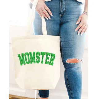 Momster Large Canvas Tote #HPT2518-MOMSTER24