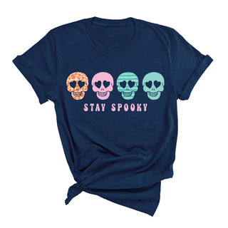 Skull Stay Spooky T-Shirt #HPTS-NAVYSM-STSP23