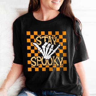Stay Spooky Check Black T-Shirt 9 pc Set #PACK-BLK-SSCHECK