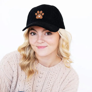 Heart Paw Corduroy Cap #M193VL-PAWH