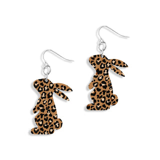 Spotlight Leopard Bunny Earrings #ACE-300SV-PR-LPRD23