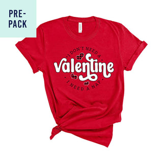 Valentine's Nap Red T-Shirt 9 pc Set #PACK-RED-VALNAP24