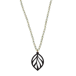 Black Leaf Sage Grey Jennifer Necklace