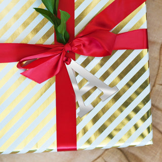 Silver Acrylic Initial Christmas Ornament