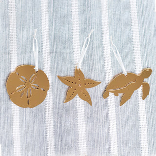 Gold Acrylic Ocean Ornament Set