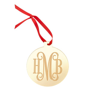 Round Mirrored Acrylic Ornament