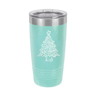 Leopard Christmas Tree 20oz Tumbler #TWB20-LPRDCT-RED