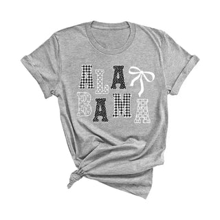 Alabama T Shirt Southern State Pride Graphic Tee for Women #HPTS-AL24 - Light Grey / Large - T-Shirt (Graphic) - Women’s
