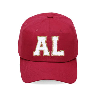 Alabama Varsity Letter Hat Embroidered Gameday Baseball Cap Unisex #L190-PCRMAL - Garnet - Baseball Cap - Women’s