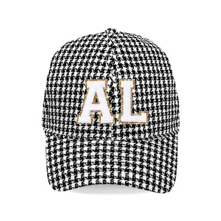 Alabama Varsity Letter Hat Embroidered Gameday Baseball Cap Unisex #L190-PCRMAL - Houndstooth - Baseball Cap - Women’s