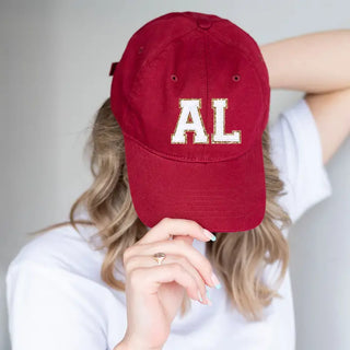 Alabama Varsity Letter Hat Embroidered Gameday Baseball Cap Unisex #L190-PCRMAL - Baseball Cap - Women’s