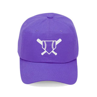 All About That Base Baseball Cap Ballpark Game Day Baseball Hat #M190VL-BLK-BASE - Purple - Baseball Cap - Women’s