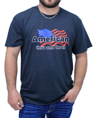 All American Flag Shirt Patriotic USA Graphic Tee for Men Women #HPTS43-FLAG - T-Shirt - Men’s