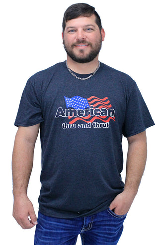 All American Flag Shirt Patriotic USA Graphic Tee for Men Women #HPTS43-FLAG - T-Shirt - Men’s