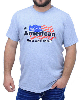 All American Flag Shirt Patriotic USA Graphic Tee for Men Women #HPTS43-FLAG - T-Shirt - Men’s