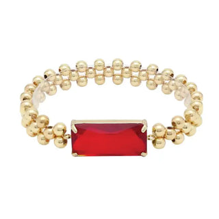 Amari Bracelet Elegant Stackable Fashion Jewelry Gift for Her #VLJB3898 - Ruby - Beaded Bracelet