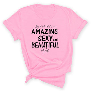 Amazing Sexy Beautiful Shirt Empowering Women’s Graphic Tee #HPTS43-AMAZING - Small / Light Pink - Screen Printed