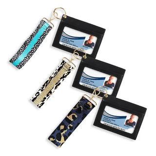 Animal Print Black Wallet & Wristlet 6 pc Set #PACK-209BLK-ANIM25 - Wallet - Women’s