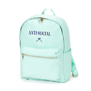 Anti-Social Book Club Charlie Backpack Reader Travel School Book Bag #M364VL-MINT-ASBOW - Mint - Backpack - Women’s