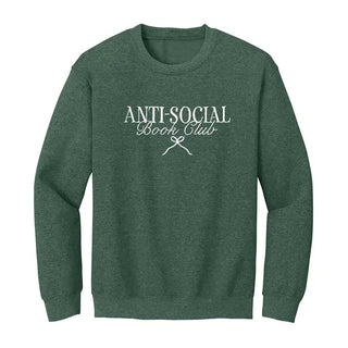 Anti-Social Book Club Embroidered Sweatshirt #MSW-ASHLG-ASBOW - Sweatshirt - Women’s
