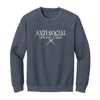 Anti-Social Book Club Embroidered Sweatshirt #MSW-ASHLG-ASBOW - Sweatshirt - Women’s