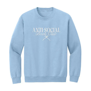 Anti-Social Book Club Embroidered Sweatshirt #MSW-ASHLG-ASBOW - Sweatshirt - Women’s