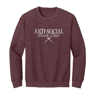 Anti-Social Book Club Embroidered Sweatshirt #MSW-ASHLG-ASBOW - Sweatshirt - Women’s