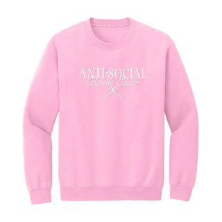 Anti-Social Book Club Embroidered Sweatshirt #MSW-ASHLG-ASBOW - Sweatshirt - Women’s