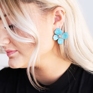 Aqua Clara Earrings #VLJE1440-AQ - Dangle Earrings