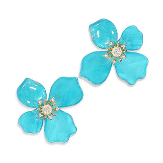 Aqua Clara Earrings #VLJE1440-AQ - Dangle Earrings