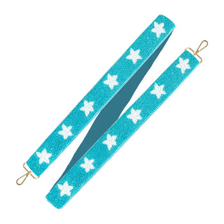 Aqua Star Beaded Crossbody Strap #MNA107VL-AQ - Bag Strap - Women’s