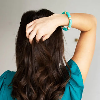 Aqua Wrenley Bracelet #VLJB2495-AQ - Beaded Bracelet
