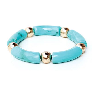 Aqua Wrenley Bracelet #VLJB2495-AQ - Beaded Bracelet