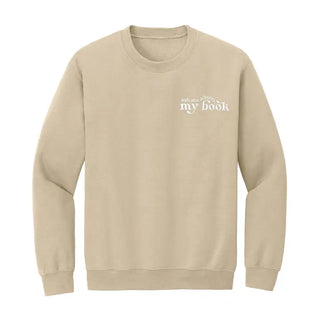 Ask Me About My Book Embroidered Sweatshirt - Sand / S - Sweatshirt - Women’s