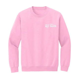 Ask Me About My Book Embroidered Sweatshirt - Sweatshirt - Women’s
