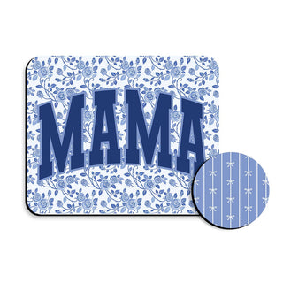 Blue Floral Mama Desk Set #SDESK-BFMAMA-BLUBOWS