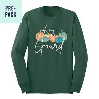Oh my Gourd Dark Green Long Sleeve 9 pc Set #PACK-LSDGRN-GOURD