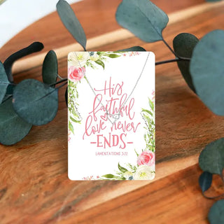 His Faithful Love Lamentations 3:22 Keepsake Card #VLJC-890SV-FAITHFUL