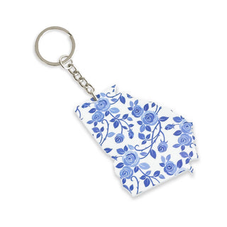 Blue Floral Georgia Keychain #ACK-GA-BLUFLR