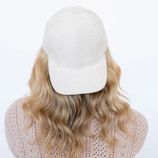Crème Corduroy Baseball Cap - Blank #M193VL-CRMCORD