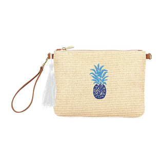 Blue Pineapple Hilton Wristlet #M191VL-NAT-PINE23