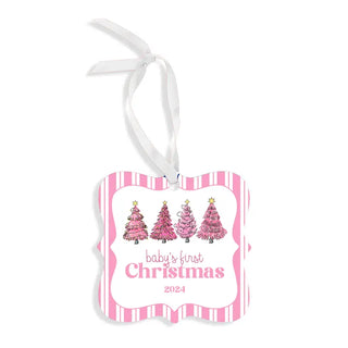 Baby’s First Christmas 2026 Ornament - 3 pc Set #SO-FR3-BABY26 - Baby Girl - Ornament