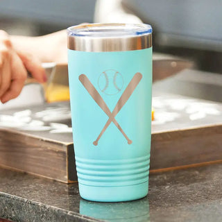 Baseball Bats Tumbler Teal 20oz Insulated Cup Baseball Player Gift #TWB20-BBAT23-TEAL - Insulated Mug/Tumbler