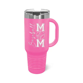 Baseball Mom Travel Mug #TWB40-BASEMOM-PK - Insulated Mug/Tumbler