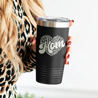 Baseball Mom Tumbler Black 20oz Insulated Cup Ballpark Mom Gift #TWB20-BASEMOM-BLK - Insulated Mug/Tumbler