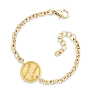 Baseball/Softball Bracelet #ACB-ABGD-BASEBALL-MRGD - Charm/Dangle Bracelet