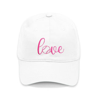 Baseball Softball Love Hat Embroidered Game Day Cap for Women #M190VL-BALLLOVE - White - Baseball Cap - Women’s